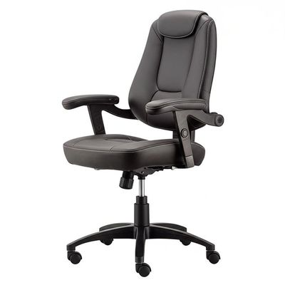 Ergonomic PU Office Chair with 300 Lbs Weight Capacity, 25-30 Armrest Height and Lumbar Support