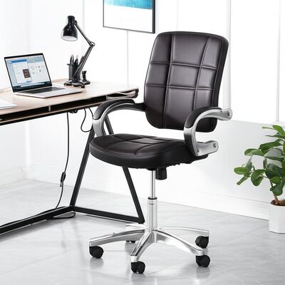 25.5 PU Office Chair Featuring Adjustable Height and 20 Inches Seat Width Suitable for Various Office Spaces