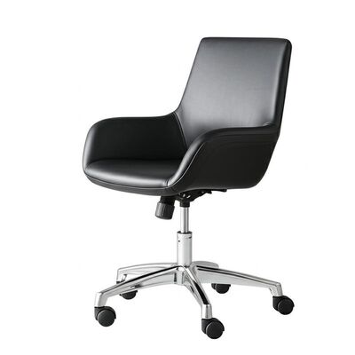 Modern Style PU Office Chair Including Caster Wheels Suitable for Conference Rooms and Executive Desks Offering Mobility