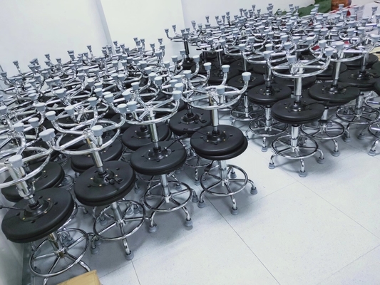 Industrial Ergonomic Backrest PU Office Chair Hospital 300lb Lab Chairs With Wheels