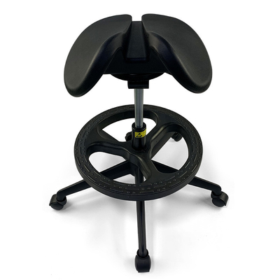 Anti Static Black PU Office Chair Customized Logo Office Lab Chairs With Wheels