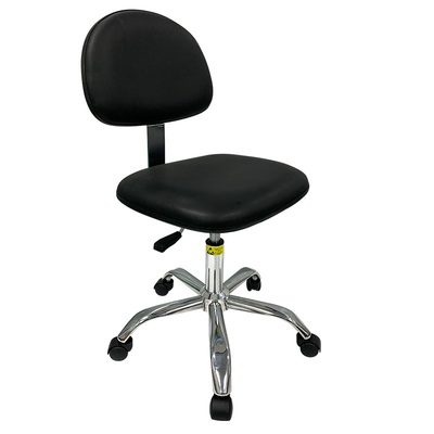 Indoor Industrial Work PU Leather Chair Cleanroom ESD Saddle Leather Desk Chair