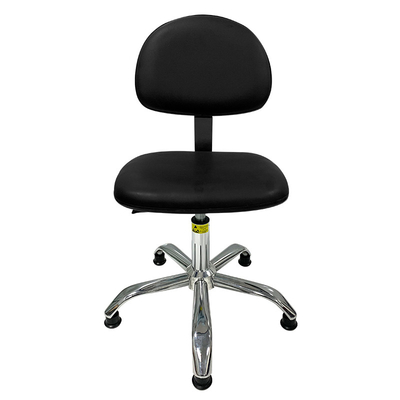 Indoor Industrial Work PU Leather Chair Cleanroom ESD Saddle Leather Desk Chair