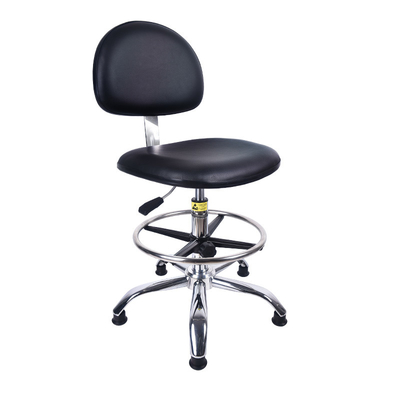 Clean Rooms Blue  Adjustable Height Lab Stool Laboratories Ergonomic Esd Chairs With Backrest