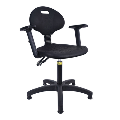 360mm Back Esd Lab Pu Leather Armchair Anti Static Esd Office Chairs Backrest With Armrest