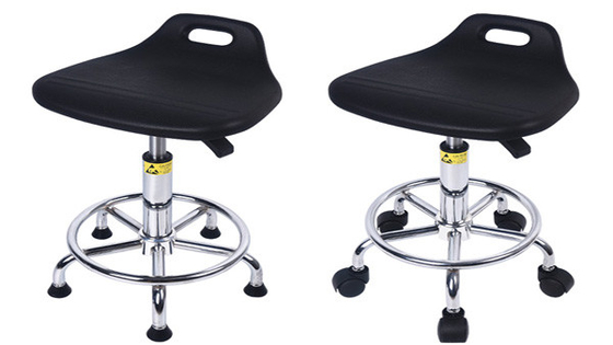 Black Polyurethane PU Leather Seat Esd Cleanroom Chair Student Laboratory Antistatic Swivel Office