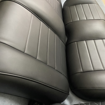 Black Ergonomic PU Cushion Seating Sofa Arm Cushions Offset Imprinting Logo