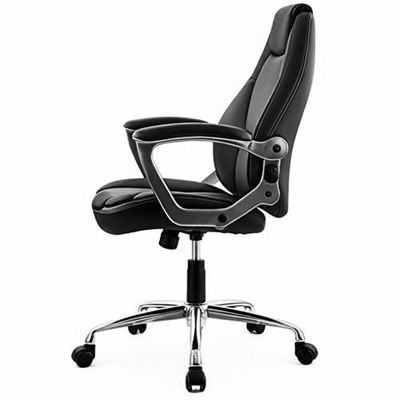Ergonomic PU Office Chair with Adjustable Armrest Height 25-30, 300 Lbs Weight Capacity and 20 Inches Seat Width